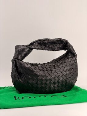 Bottega Veneta Jodie Teen Shoulder Bag  Black Leather
